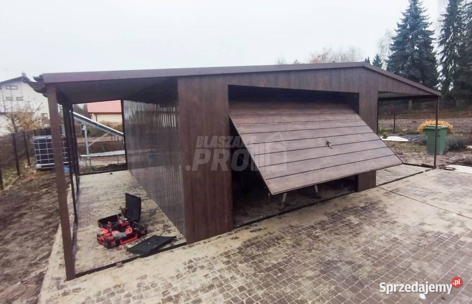 Garaż Blaszany 4x6 2x Wiata 4x6 15x6 Brama