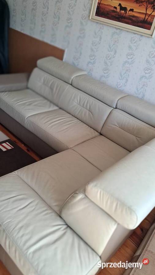 Narożnik ze skóry naturalnej 240cm Szczecinek