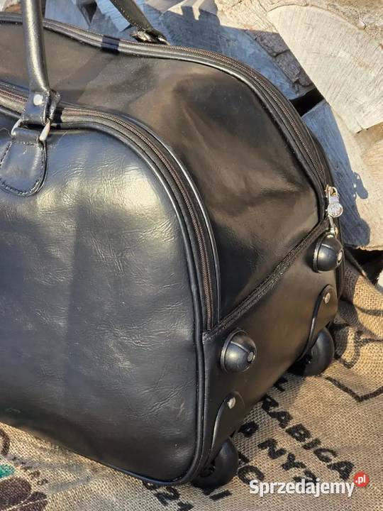 Czarna Torba Podróżna XXL Montblanc Vintage Lata Warszawa