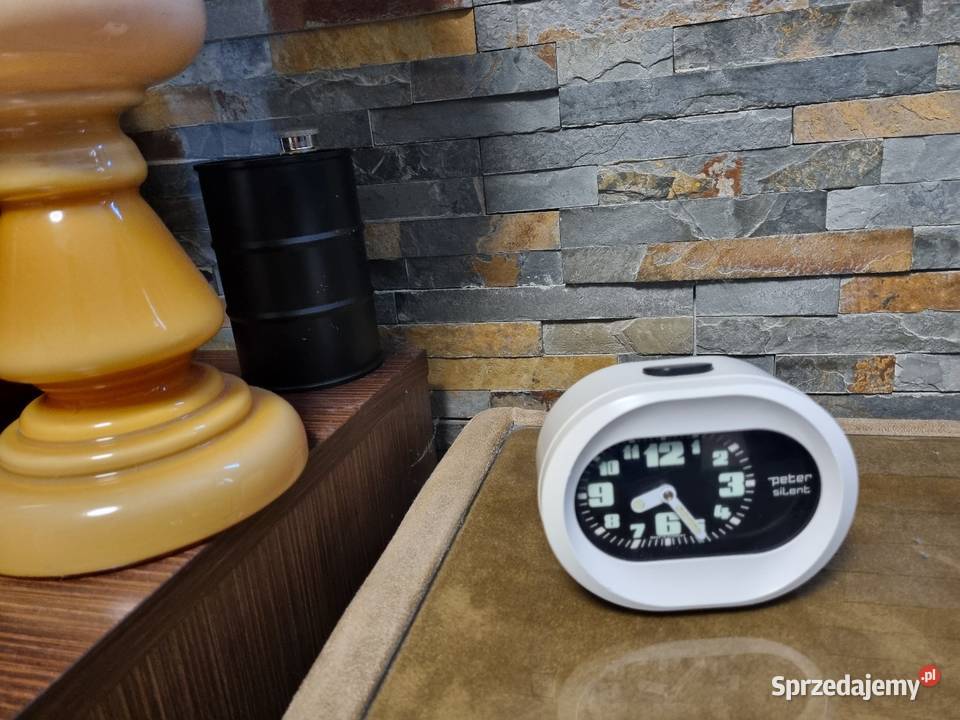 Stary budzik mechaniczny zegar zegarek PETER Solnica