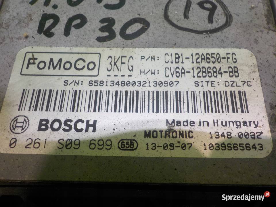 FORD FIESTA MK7 LIFT 10 B 13r sterownik komputer osobowe mazowieckie sprzedam