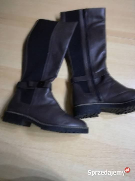 Kozaki zimowe długie z naturalnej skory 23cm Lublin