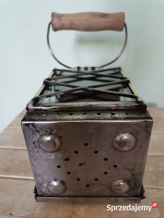 Stara kolejowa lampa na nafte Art Deco Kraków