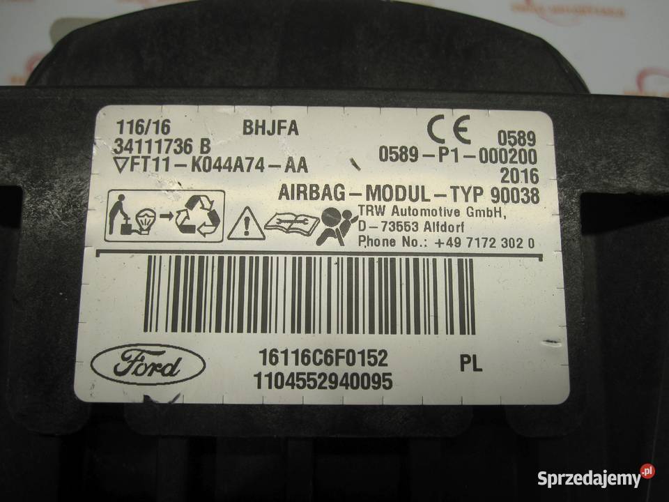 FORD GRAND TOURNEO CONNECT 16r AIRBAG poduszka Kielce