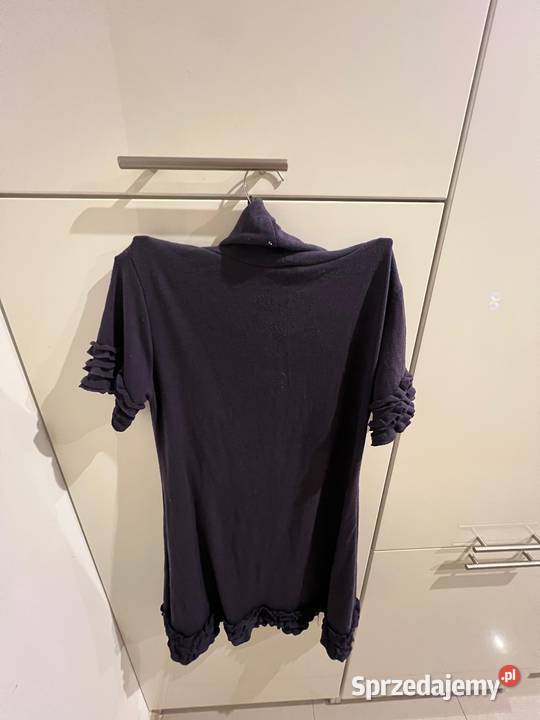 Delikatna fioletowa sukienka z golfem M Gdańsk