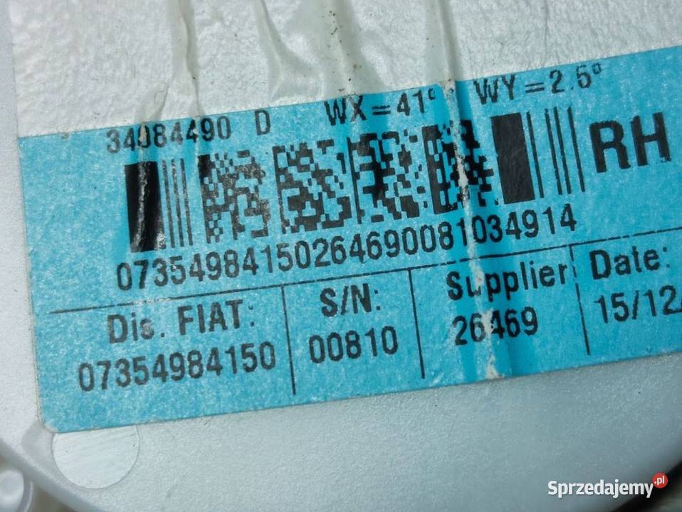 Pas Bezpieczeństwa Prawy Tył Ford KA Mk2 II RU8 Pleszew