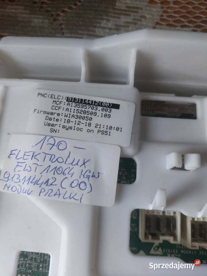 ELECTROLUX EWT 11064 IGW 91311441200 MODUŁ Nowy Sącz sprzedam