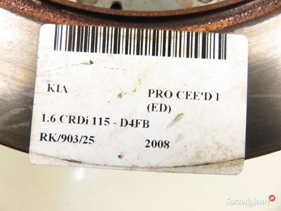 TARCZE HAMULCOWE TYŁ KIA PRO CEED I 16 CRDi małopolskie