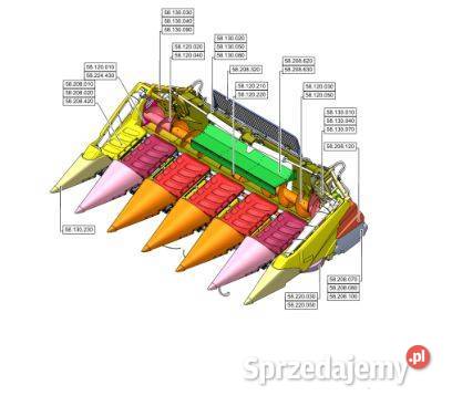 Holland 845 heder do kukurydzy katalog części Kielce