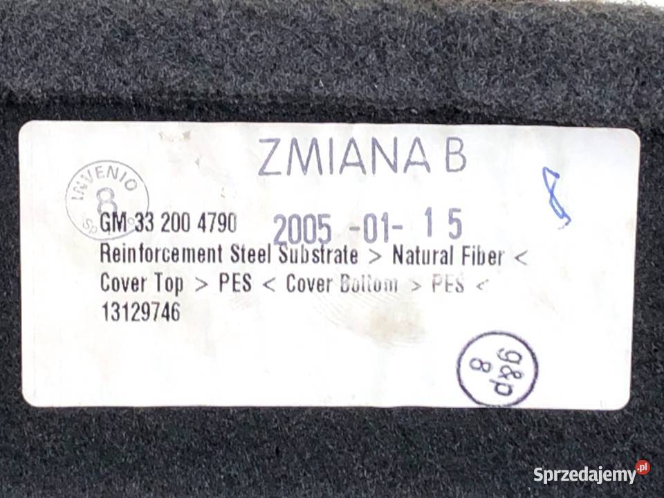 PÓŁKA TYŁ OPEL ASTRA H 332004790 Hatchback 0414