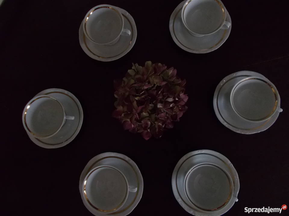Chodzież Komplet Porcelanowy Do Kawy PRL Porcelana i szkło Szczecin