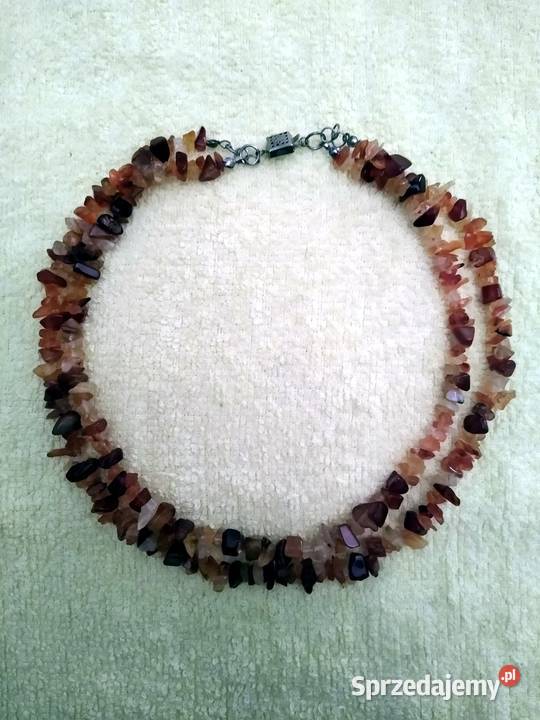 Naszyjnik bursztynowy podwóny