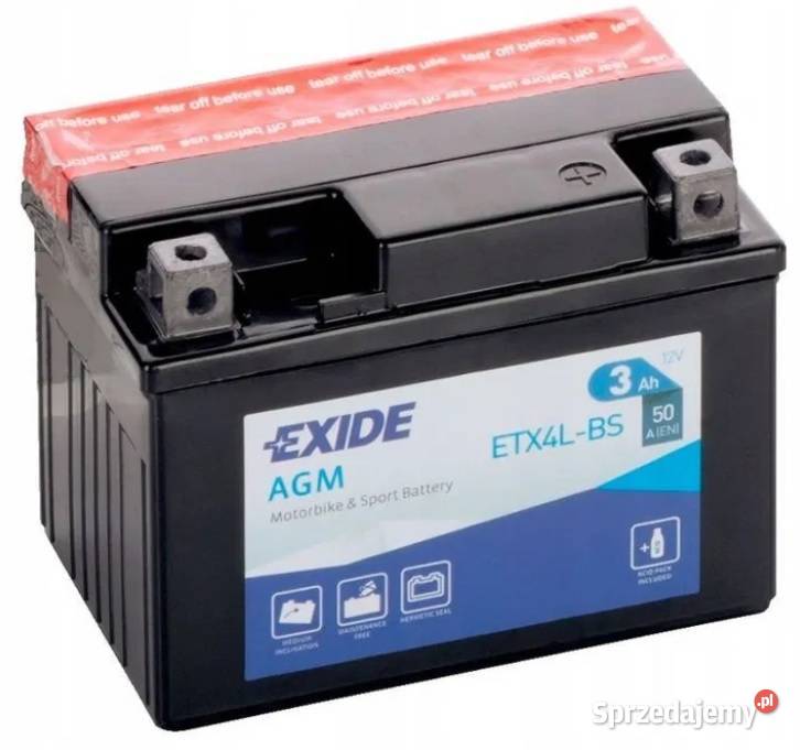 Akumulator motocyklowy EXIDE ETX4LBS YTX4LBS 12V Elbląg