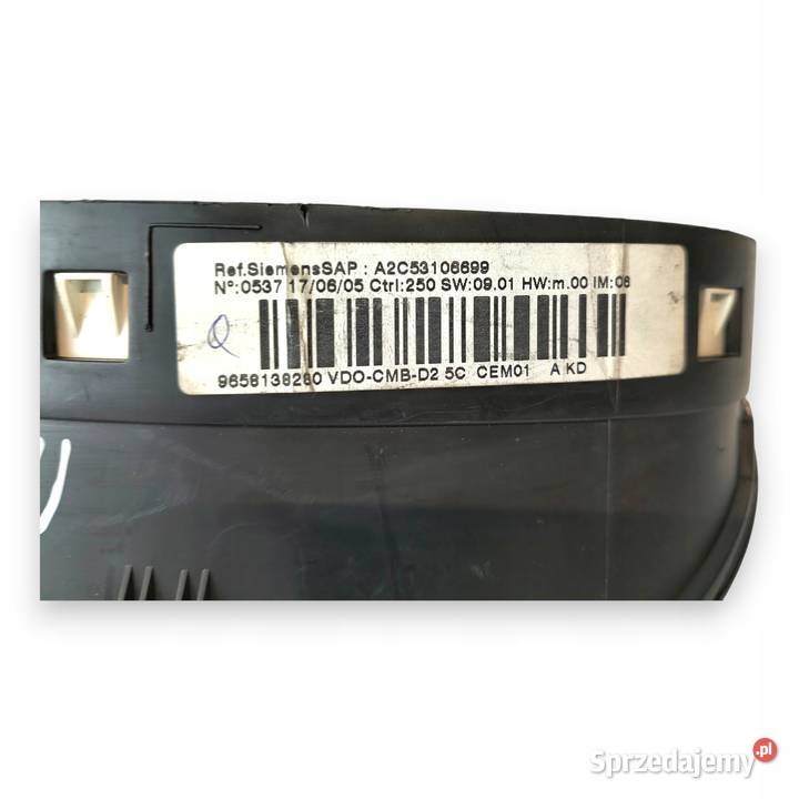 LICZNIK ZEGARY 9658138280 Peugeot 407 16 20 22 osobowe Chełm