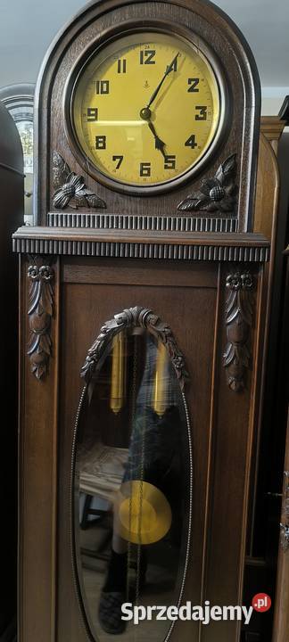 Gustav Becker zegar stojący śliczna ciemna baba Kwaczała