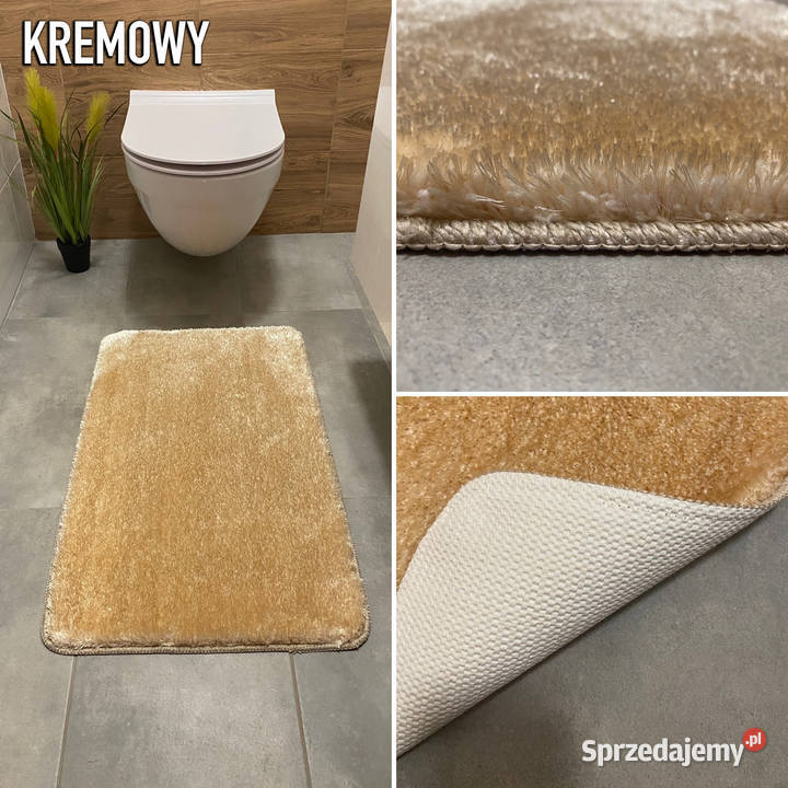 DYWANIK ŁAZIENKOWY 50X80 SANTA KREMOWA SHAGGY