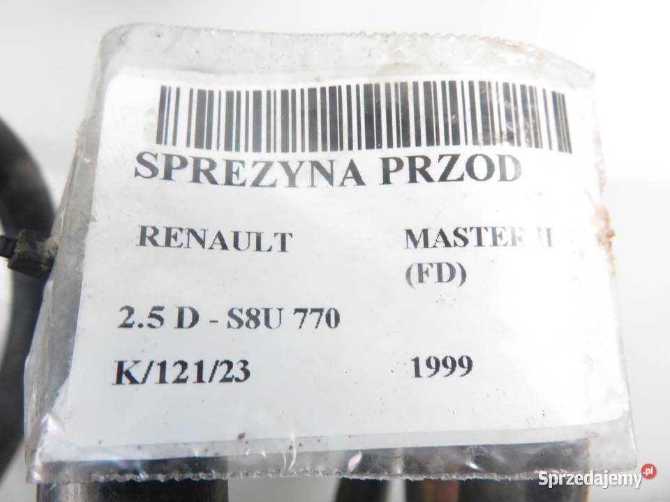 SPRĘŻYNA PRZÓD RENAULT MASTER II 25 D Sprężyny zawieszenia