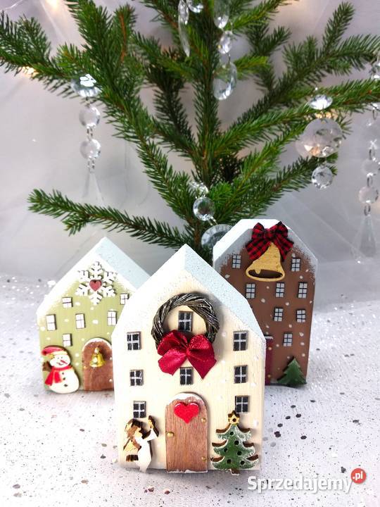 Bajkowe bożonarodzeniowe domki Ozdoba świąteczna Boże Narodzenie Wrocław
