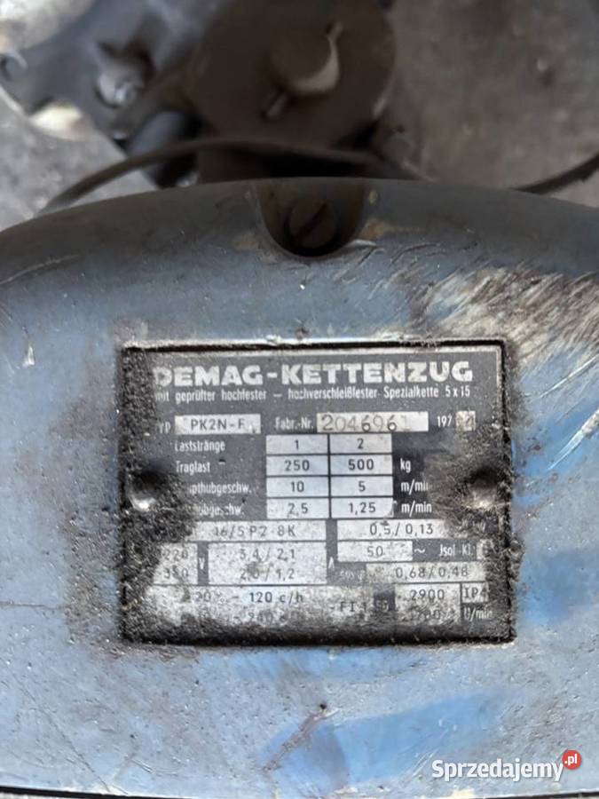 Wciągarka wciągnij Demag pk2n Strzelce Opolskie sprzedam