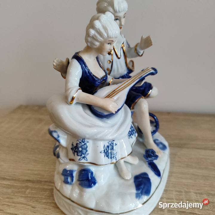 Porcelanowa figurka para muzykantów małopolskie