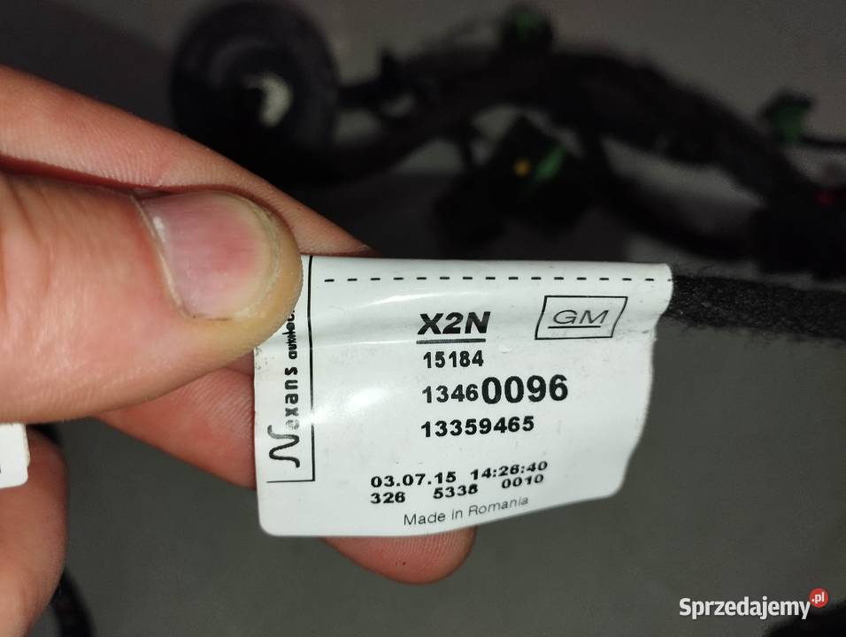 Wiązka elektryczna drzwi prawych Opel Corsa E Radomsko