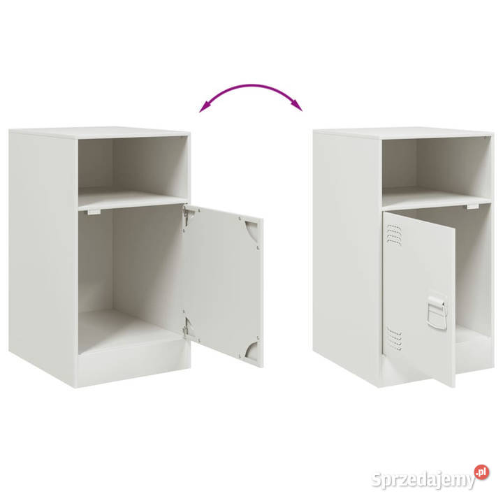Szafki nocne 2 białe 345x39x62 stal WM841774 Warszawa
