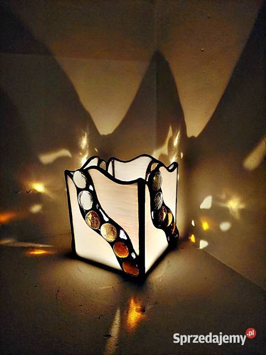 Lampion Spokój ducha biel witraż Piekary Śląskie