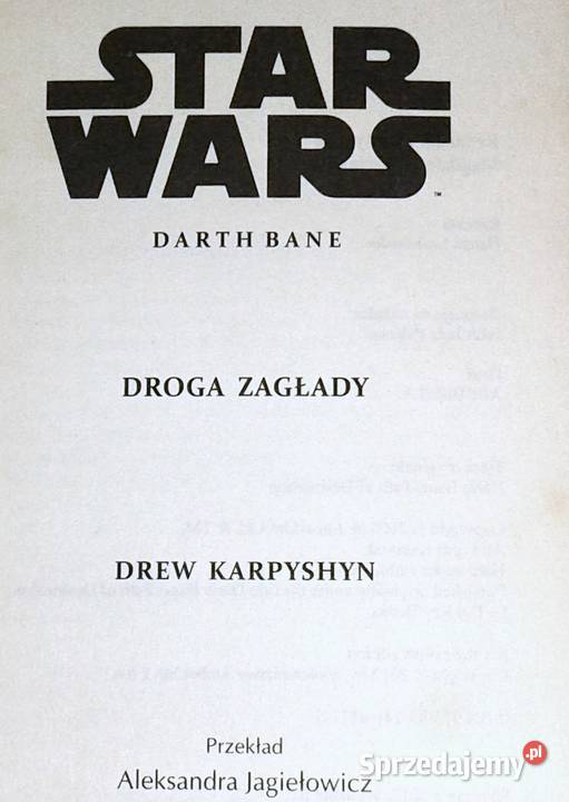 Star Wars Darth Bane Droga zagłady Drew Chełm