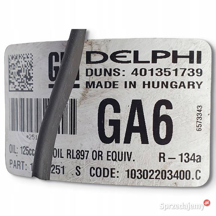 SPRĘŻARKA KLIMATYZACJI Opel Astra J 16 16V Kompresory klimatyzacji Chełm sprzedam