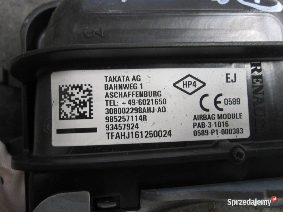 OPEL VIVARO B 16r AIRBAG poduszka pasażera Kielce sprzedam