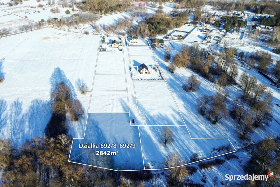 Działka rzeką pow 2842 m2 Budy Zosine WZ polna sprzedam