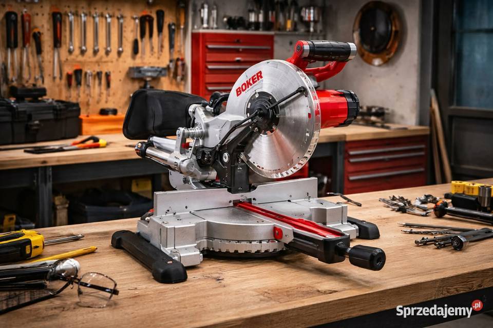 Piła ukośna z laserem i posuwem BOXER BX3284
