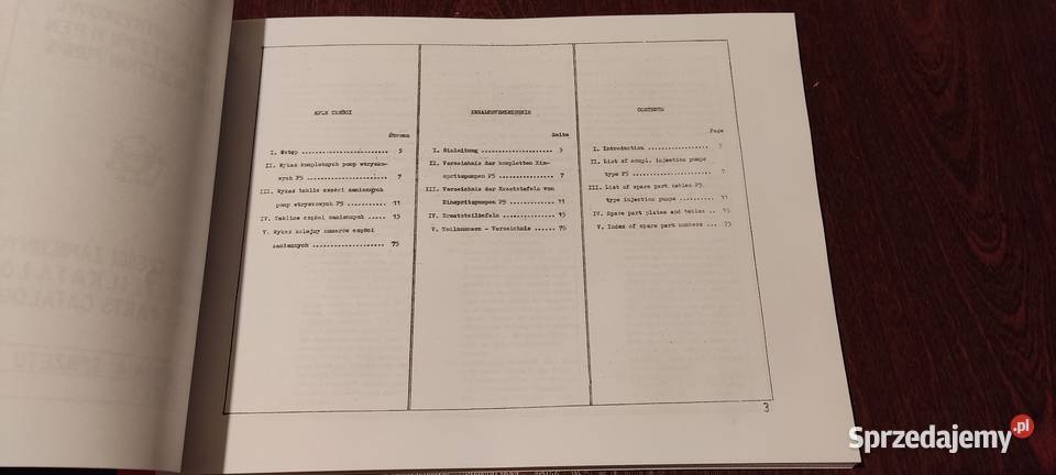 Katalog części pompy wtryskowej p5 w silnikach