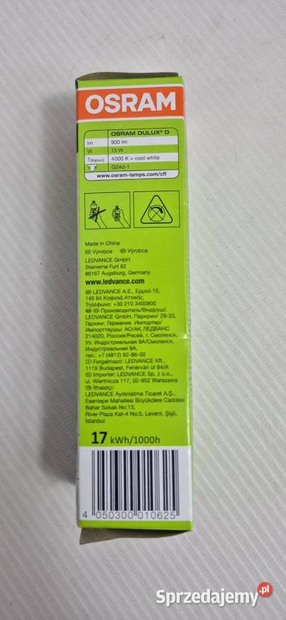 ZESTAW 10x Świetlówka OSRAM DULUX D 13W840 G24d1 Biłgoraj