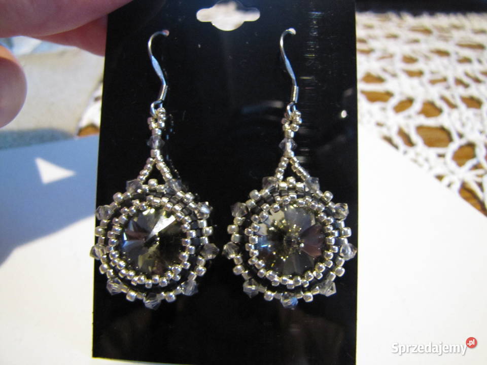 Kolczyki Swarovski rękodzieło Pruchnik sprzedam