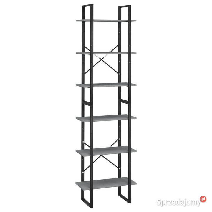 Regał na książki szary 60x30x210 lite drewno Warszawa sprzedam