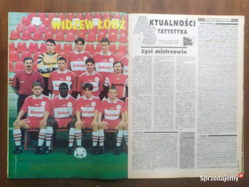 Tygodnik Piłka Nożna rocznik 1997 kompletny Łódź