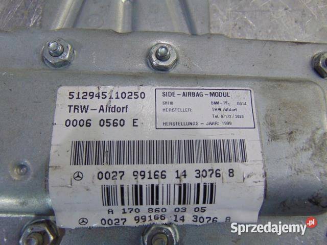 PODUSZKA AIRBAG W FOTEL LEWA MERCEDES W208