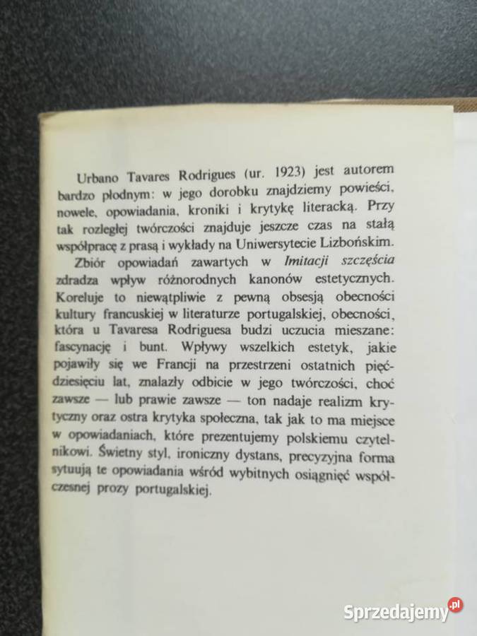 Imitacja szczęścia Urbano Tavares Rodrigues