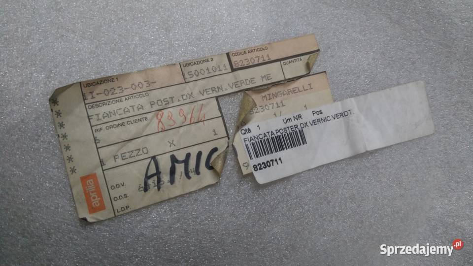 OBUDOWA OSŁONA OWIEWKA BOCZEK ORGINAŁ APRILIA Bielsk Podlaski