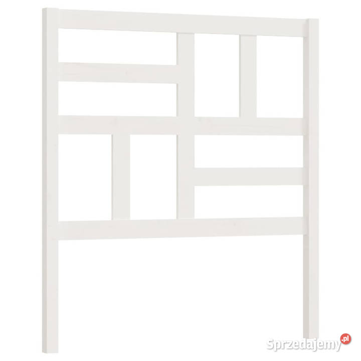 Wezgłowie łóżka białe 81x4x104 lite drewno
