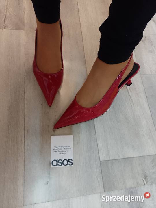 41 ASOS Design Czerwone czółenka wieczorowe z czerwony małopolskie Kraków