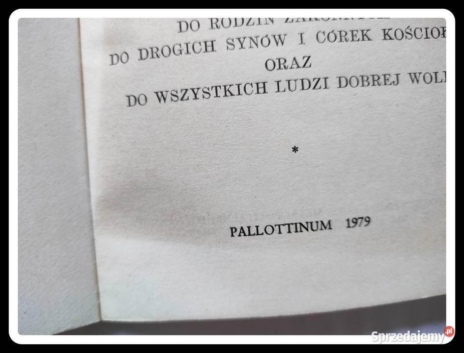 Encyklika Redemptor Hominis Jana Pawła II 1979 r mazowieckie Płock sprzedam