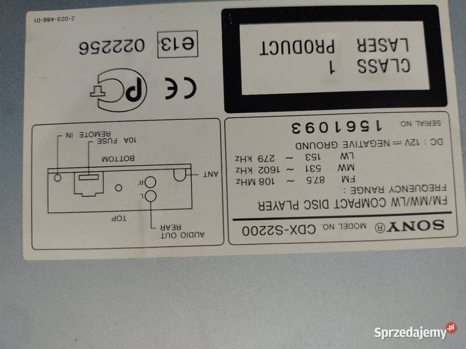 Radio samochodowe Sony z CD Kraków