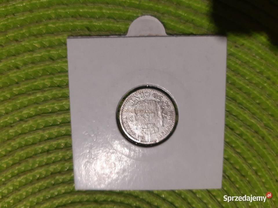 moneta srebrna Hiszpanii z 1910r