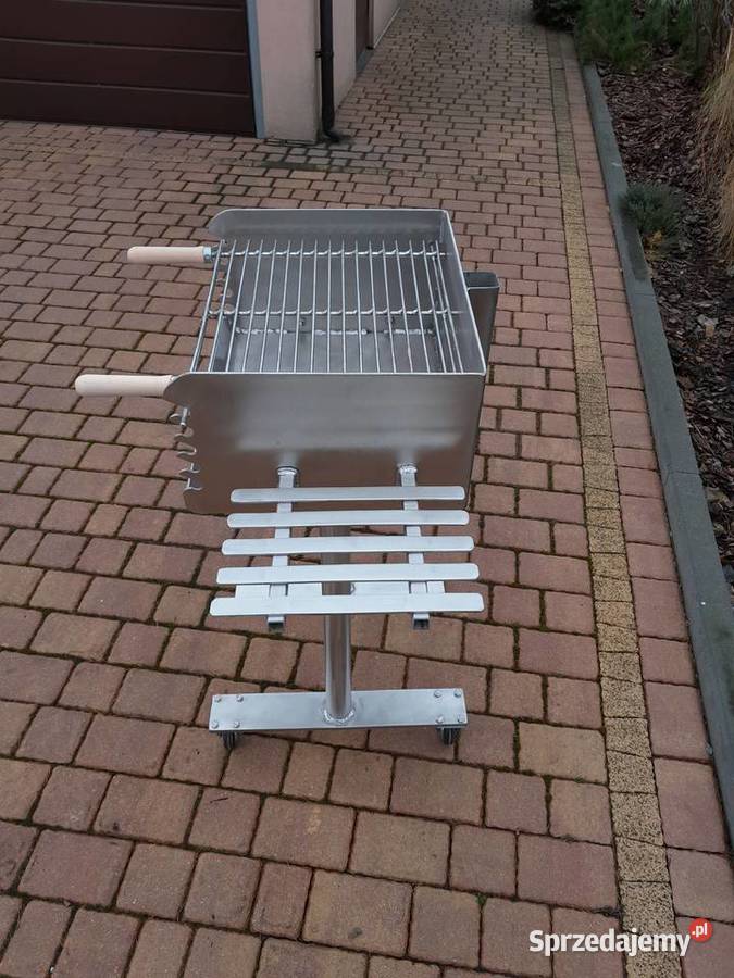 Grill ogrodowy nierdzewny na 2 tacki blacha 4mm Grille węglowe Damasławek sprzedam