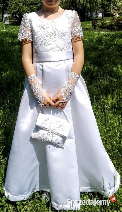 Śliczna sukienka komunijna