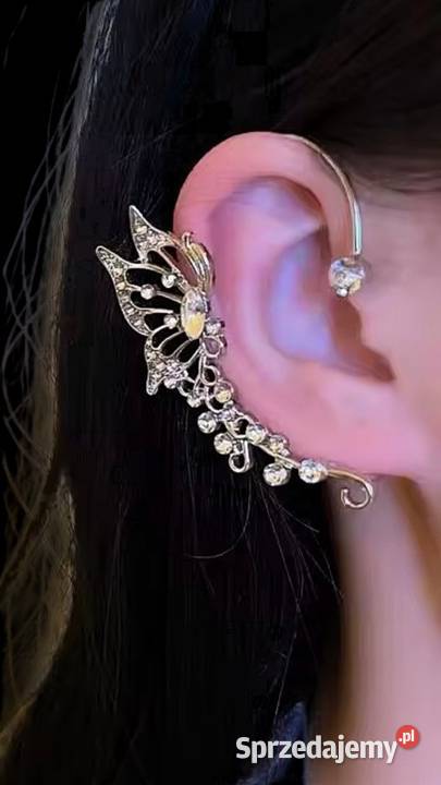 Nausznica kolczyk srebrny metal Kolczyki Warszawa