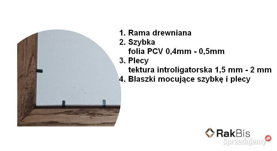 Rama drewniana na zdjęcie obraz 70x70 Rakszawa