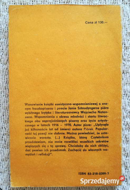 Uśmiech i poezja Jana Sztaudyngera Wojciech Białystok